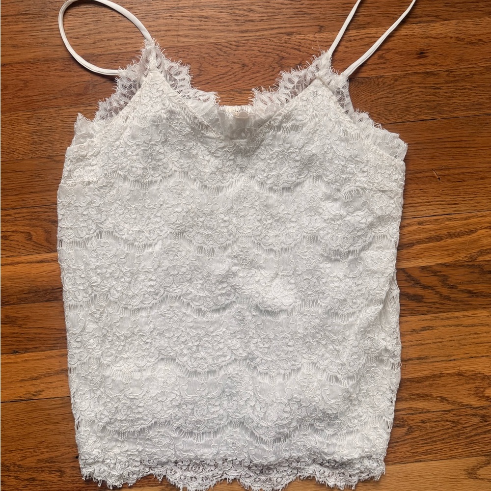 Monteau White Lace Camisole